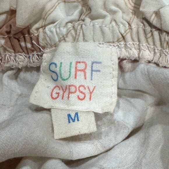 Surf Gypsy Tropical Strapless Button Down Maxi Dress Women’s Medium - Picture 2 of 4